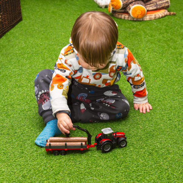 10CM MASSEY FERGUSSON 8740S TRACTOR WITH LOG LOADER AND TRAILER