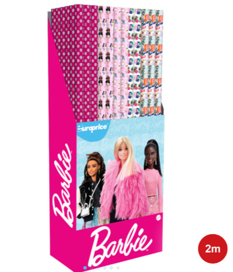 PRESENTPAPPER BARBIE DISPLAY 50ST 70X200CM